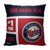 [Personalization Only] OFFICIAL MLB Colorblock Personalized Pillow - Minnesota Twins