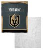 [Personalization Only] OFFICIAL NHL Jersey Personalized Silk Touch Sherpa Throw Blanket - Golden Knights