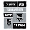 [Personalization Only] OFFICIAL NHL Colorblock Personalized Silk Touch Throw Blanket - Los Angeles Kings