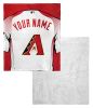 [Personalization Only] OFFICIAL MLB Jersey Personalized Silk Touch Sherpa Throw Blanket - Diamondbacks