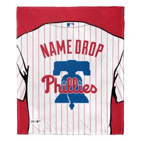 [Personalization Only] OFFICIAL MLB Jersey Personalized Silk Touch Throw Blanket - Phillies