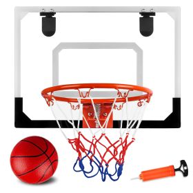 Pro Room Basketball Hoop Over The Door - Wall Mounted Basketball Hoop Set - Indoor Basketball Hoop With Ball and Air Pump