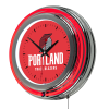 Portland Trail Blazers NBA Chrome Double Ring Neon Clock