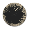 Designart 'Abstract Broken Wall 3D Design On Black' Modern Wood Wall Clock