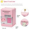 19.4*13.5*12.3cm/7.63*5.3*4.84in Musical Pink White Piggy Bank; Cash Coin Can ATM Bankk Electronic Coin Money Bank For Kids--Hot Gift