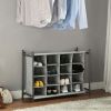 4-Tier Charleston Collection 16 Pairs Shoe Organizer, Gray