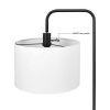 Barden 58" Matte Black Floor Lamp with White Linen Shade