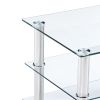 TV Stand Transparent 47.2"x15.7"x15.7" Tempered Glass