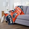 [Personalization Only] OFFICIAL NHL Colorblock Personalized Silk Touch Sherpa Throw Blanket - Edmonton Oilers