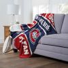 [Personalization Only] OFFICIAL NHL Colorblock Personalized Silk Touch Sherpa Throw Blanket - Montreal Canadiens