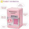 19.4*13.5*12.3cm/7.63*5.3*4.84in Musical Pink White Piggy Bank; Cash Coin Can ATM Bankk Electronic Coin Money Bank For Kids--Hot Gift