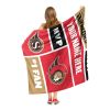 [Personalization Only] OFFICIAL NHL Colorblock Personalized Silk Touch Sherpa Throw Blanket - Ottawa Senators