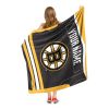 [Personalization Only] OFFICIAL NHL Jersey Silk Touch Throw Blanket - Bruins