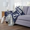 [Personalization Only] OFFICIAL NHL Colorblock Personalized Silk Touch Throw Blanket - Tampa Bay Lightning