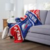 [Personalization Only] OFFICIAL NHL Colorblock Personalized Silk Touch Sherpa Throw Blanket - New York Rangers