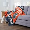 [Personalization Only] OFFICIAL NHL Colorblock Personalized Silk Touch Throw Blanket - Edmonton Oilers