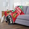 [Personalization Only] OFFICIAL NHL Colorblock Personalized Silk Touch Throw Blanket - Chicago Blackhawks