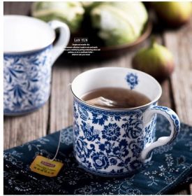 European Blue And White Mug (Option: VenetianBlue 300ML-300ml)