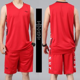 Casual Wear Sleeveless Thin Vest Running Wear Shorts Sportswear (Option: A RED-7xl)