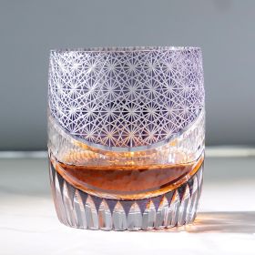 Fashion Hand Carved Crystal Glass Cup (Option: Purple Mandance Rock Cup)