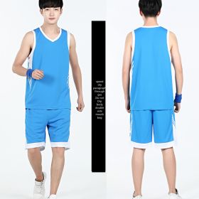 Basketball Sports Suit Men's Summer Casual Wear Sleeveless Thin Vest Running Suit Shorts Sportswear (Option: L-5XL)