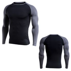 Running Basketball Training Quick-Drying Clothes (Option: Black gray-XL)