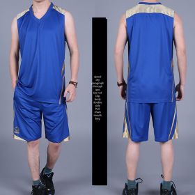 Basketball Sports Suit Men's Summer Casual Wear Sleeveless Thin Vest Running Suit Shorts Sportswear (Option: F-2XL)