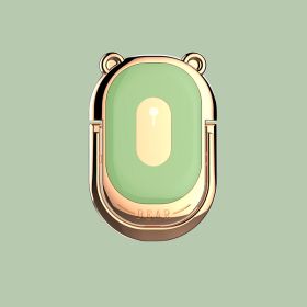 Metal Phone Holder Ring Buckle Bear (Option: Matcha green)