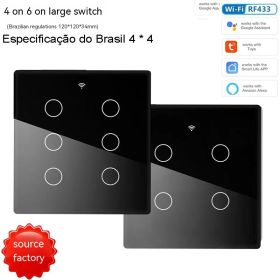 Plastic Remote Controller Smart Touch Four Six-way Voice With Function (Option: 4X4 Brazil Gauge-Touch-4th Road)