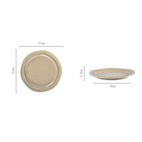 Household Dishware Light Luxury Tableware Set (Option: Small 8inch vegetable dish)