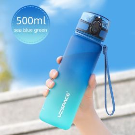 Large Capacity Water Cup For Sports Portability (Option: Sea Blue Green-500ml)