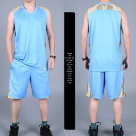 Basketball Sports Suit Men's Summer Casual Wear Sleeveless Thin Vest Running Suit Shorts Sportswear (Option: H-7xl)