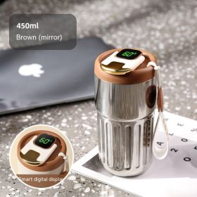 Stainless Steel Portable Advanced Portable Vacuum Cup (Option: Coffee Color-450ML)