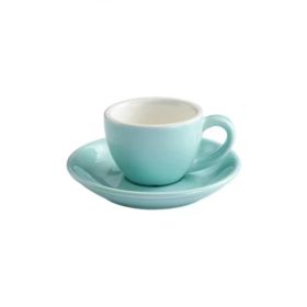 Espresso Cup American Style Porcelain Set (Option: Sky Blue-75ML)