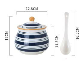 Household Kitchen Condiment Pot Ceramic Suit (Option: Oversize wind turbine)