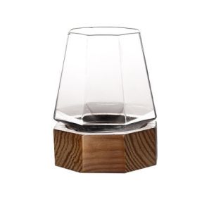 Shake Whiskey Glass Handmade (Option: Diamond Cup Octagonal Base)