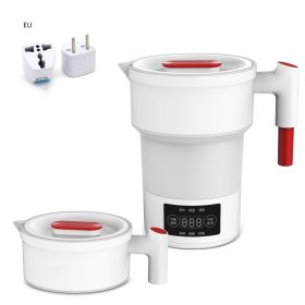 Mini Portable Travel Silicone Electric Kettle (Option: White-EU)