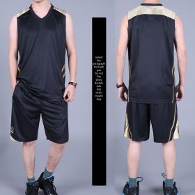 Basketball Sports Suit Men's Summer Casual Wear Sleeveless Thin Vest Running Suit Shorts Sportswear (Option: D-7xl)