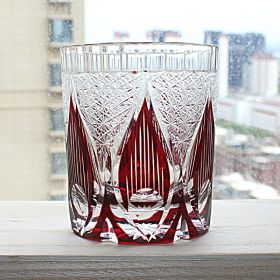 Household Fashion Simple Crystal Glass Cup (Option: Flame red)