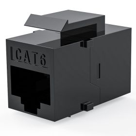 Six Types Of Unshielded Network Computer Direct Module Pass-through Connector (Color: Black)