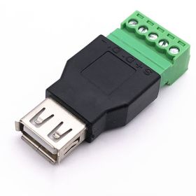 Solderless Terminal Male Female USB Plug (Option: USB bus to solder free-1PCS)