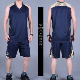 Basketball Sports Suit Men's Summer Casual Wear Sleeveless Thin Vest Running Suit Shorts Sportswear (Option: C-2XL)