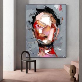 Hand Painted Oil Painting Abstract Portrait Wall Art Hand painted-Man Knife Oil Paintings On Canvas-Hand Made-For Home Decoration (size: 150X220cm)