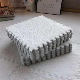 Living Room Carpet Tiles Interlocking Level Loop Square Carpet Tiles Area Rugs Play Mat (Color: Light Gray)