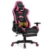 Massage Gaming Chair with Footrest