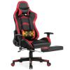 Massage Gaming Chair with Footrest