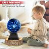 Plasma Ball Lamp 6 inch Science Toy Touch & Sound Sensitive Plasma Globe