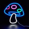 1pc LED Neon Mushroom Cute Neon Sign, USB Powered Neon Signs Night Light, 3D Wall Art & Game Room Bedroom Living Room Decor Lamp Holiday Gift