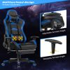 Massage Gaming Chair with Footrest