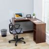 39.4" W x 47.2" D Corner Computer Desk L-Shaped Home Office Workstation Writing Study Table with 2 Storage Shelves and Hutches